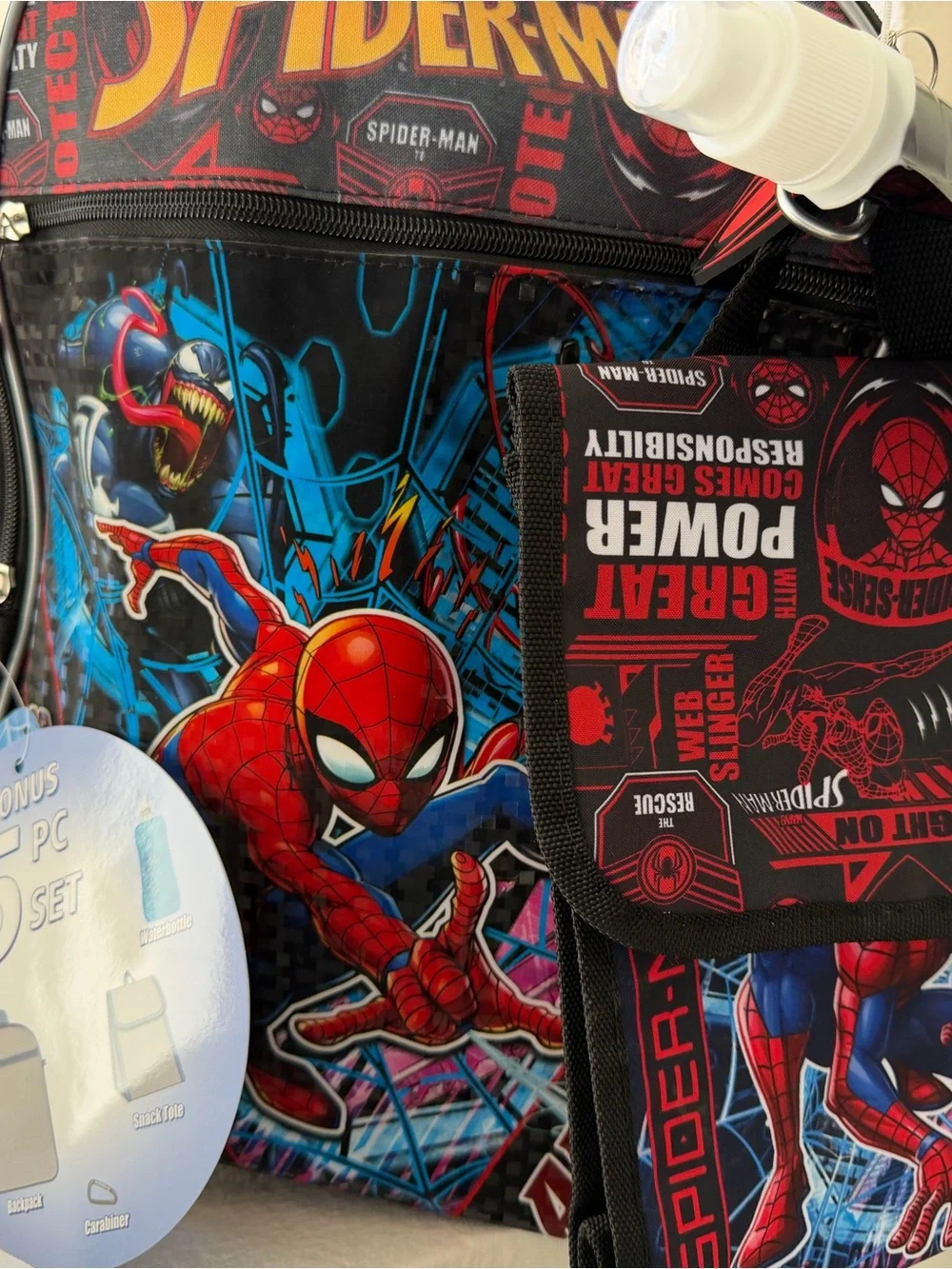 Spiderman Kids Backpack in Red, Black & Blue